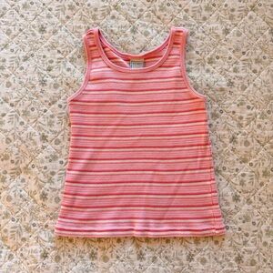Vintage Old Navy pink striped tank top